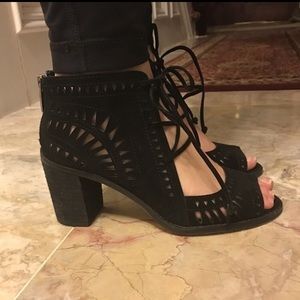 Vince Camuto Black Block Heel Sandals